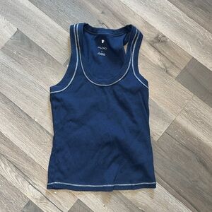 Pilcro Navy Blue Tank Top